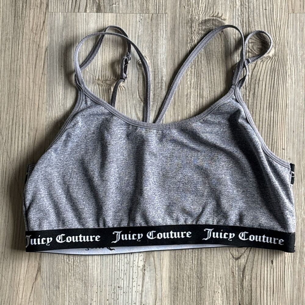 Juicy Couture Grey Sports Bra Size Medium